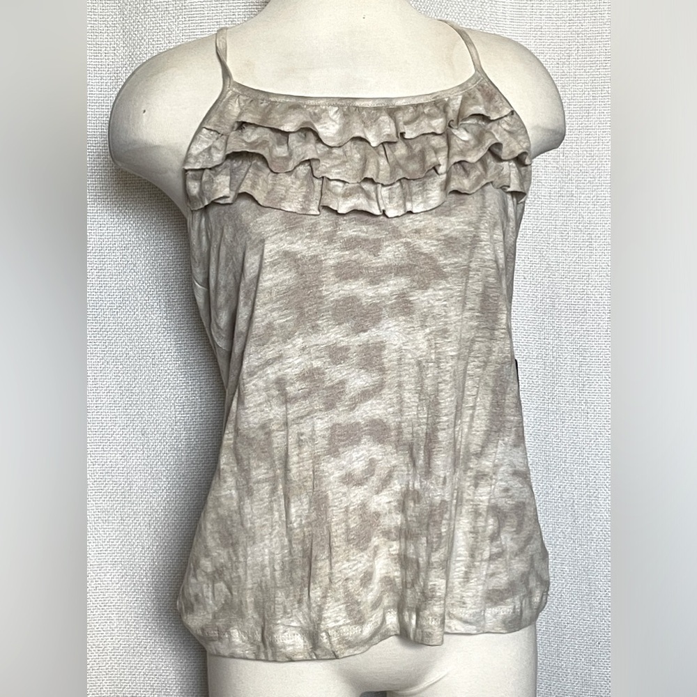 NWT Chaser linen jersey ruffle cami